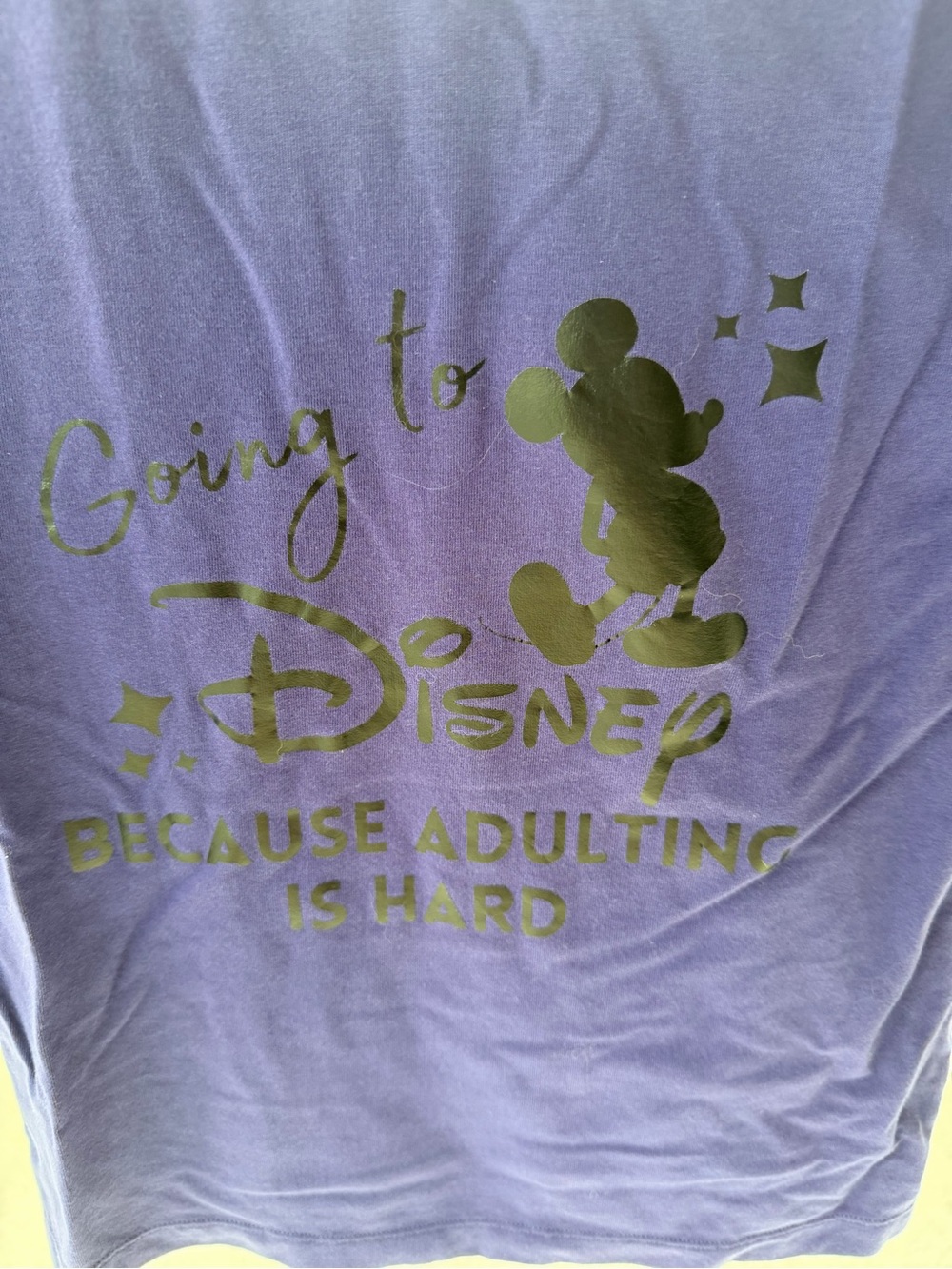 Disney Purple Tank Top "Going To Disney Because Adulting Is Hard"